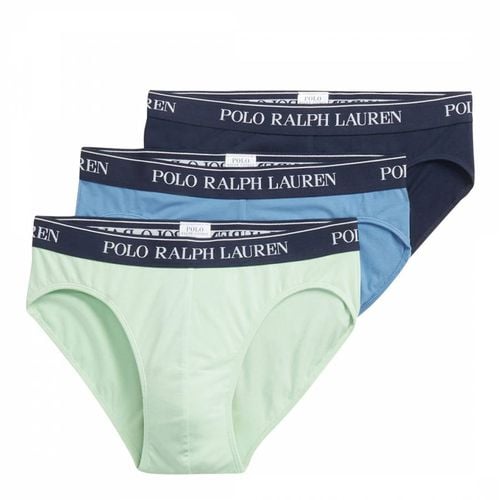 Green 3 Pack Classic Cotton Blend Briefs - Polo Ralph Lauren - Modalova