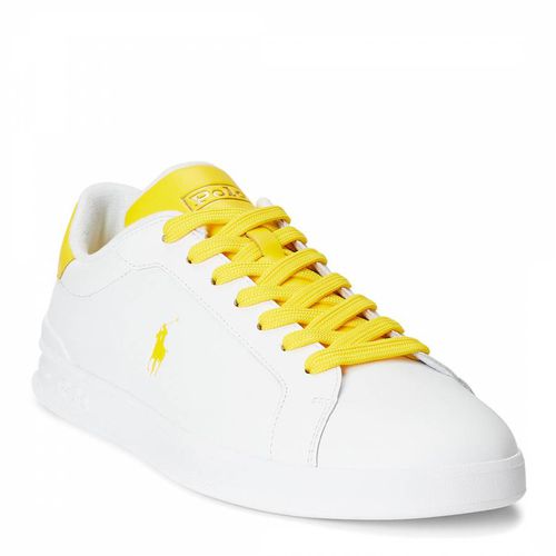 Yellow Heritage Court Leather Trainers - Polo Ralph Lauren - Modalova