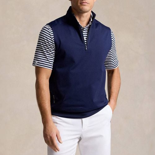 Navy Jersey Half Zip Gilet - Polo Ralph Lauren - Modalova