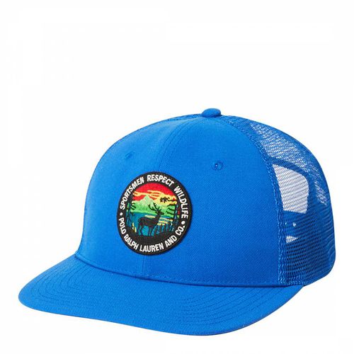 Blue Patch Logo Twill Trucker Cap - Polo Ralph Lauren - Modalova