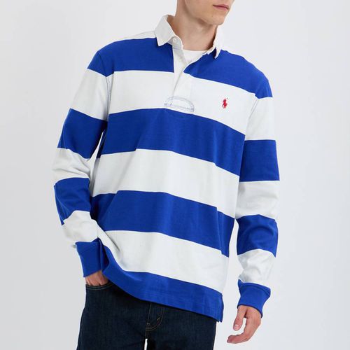 White Striped Iconic Cotton Rugby Shirt - Polo Ralph Lauren - Modalova