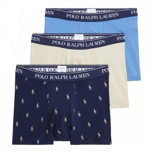 Navy Multi 3 Pack Classic Cotton Blend Boxers - Polo Ralph Lauren - Modalova