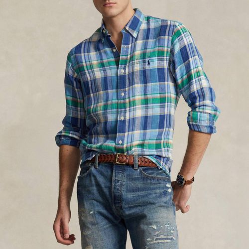 Multi Slim Fit Plaid Linen Shirt - Polo Ralph Lauren - Modalova