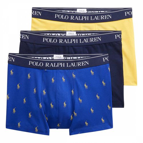 Yellow Multi 3 Pack Classic Cotton Blend Boxers - Polo Ralph Lauren - Modalova