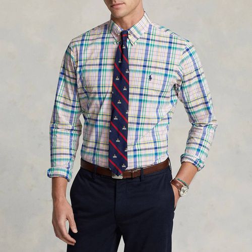 Slim Fit Plaid Cotton Poplin Shirt - Polo Ralph Lauren - Modalova