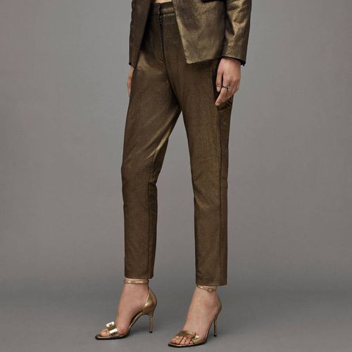 Gold Micah Tailored Trousers - AllSaints - Modalova