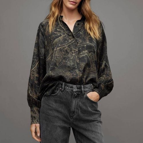 Black Oana Zig Shirt - AllSaints - Modalova