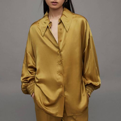 Mustard Charli Silk Blend Shirt - AllSaints - Modalova