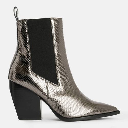 Grey Ria Snake Boots - AllSaints - Modalova