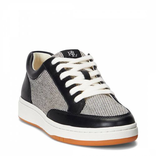 Hailey Canvas Leather Trainers - Lauren Ralph Lauren - Modalova