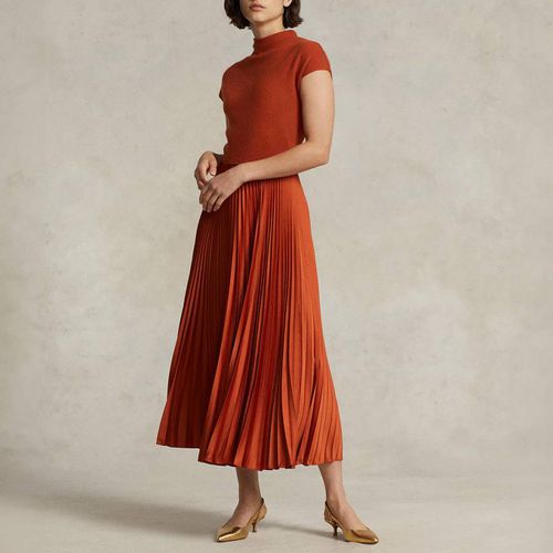 Rust Pleated Jumper Maxi Dress - Polo Ralph Lauren - Modalova