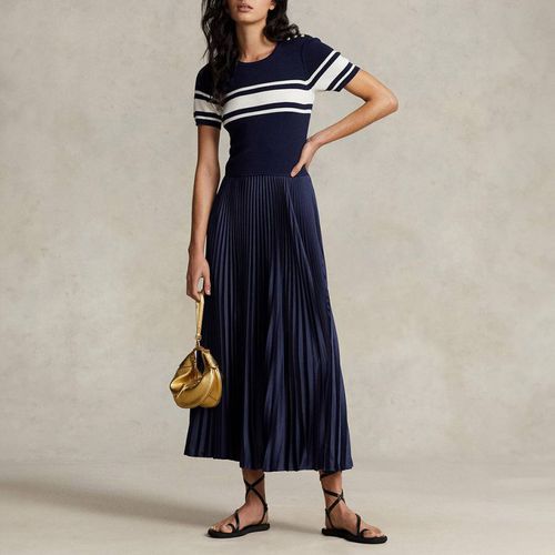 Navy Pleated Jumper Maxi Dress - Polo Ralph Lauren - Modalova