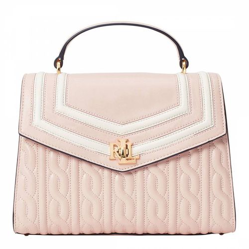 Pink Farrah Leather Satchel Bag - Lauren Ralph Lauren - Modalova