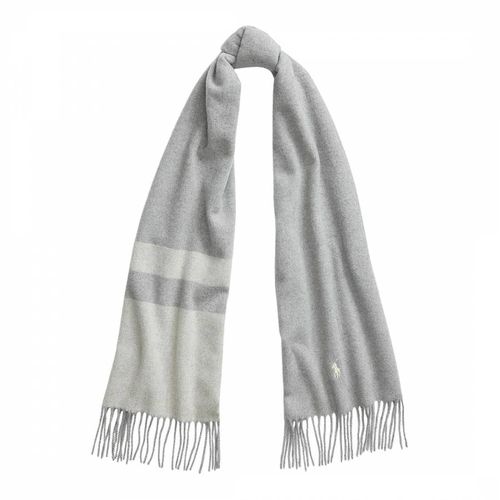 Grey Colour Block Wool Scarf - Polo Ralph Lauren - Modalova