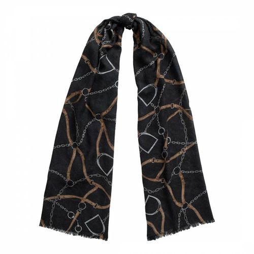 Black Brooke Wool Twill Scarf - Lauren Ralph Lauren - Modalova