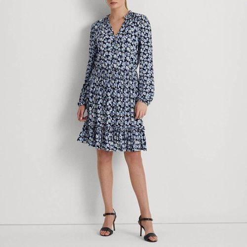 Navy Floral Mini Dress - Lauren Ralph Lauren - Modalova