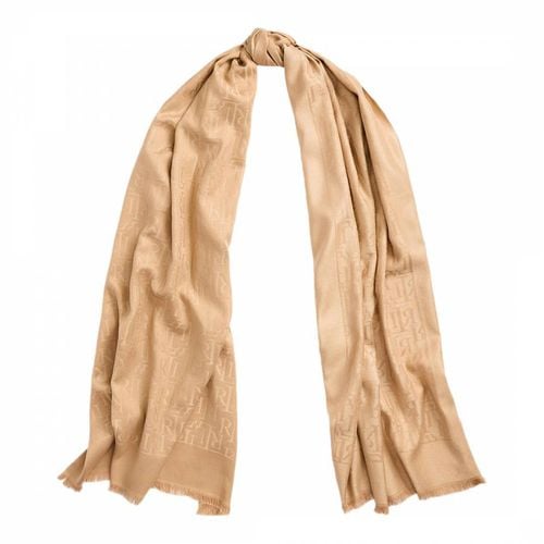 Camel Jacquard Print Cotton Blend Scarf - Lauren Ralph Lauren - Modalova