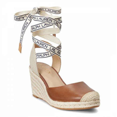 Tan Paislee Leather Espadrilles - Lauren Ralph Lauren - Modalova