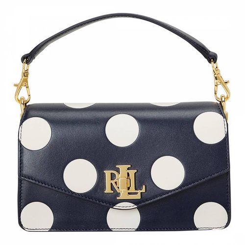 Navy Tayler Polka Dot Leather Bag - Lauren Ralph Lauren - Modalova