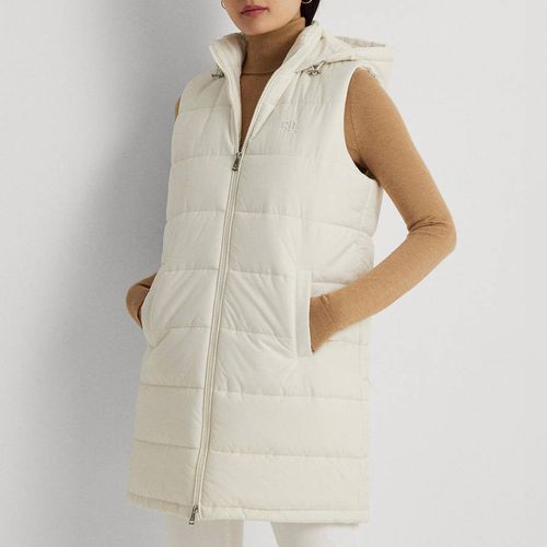 Cream Quilted Hooded Gilet - Lauren Ralph Lauren - Modalova