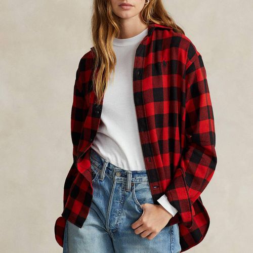 Red Relaxed Fit Plaid Cotton Shirt - Polo Ralph Lauren - Modalova