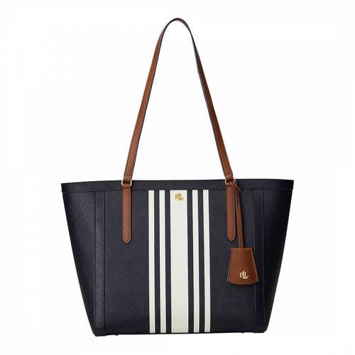 Navy Clare Leather Tote Bag - Lauren Ralph Lauren - Modalova