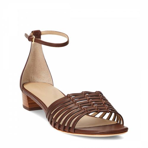 Fionna Burnished Leather Sandals - Lauren Ralph Lauren - Modalova