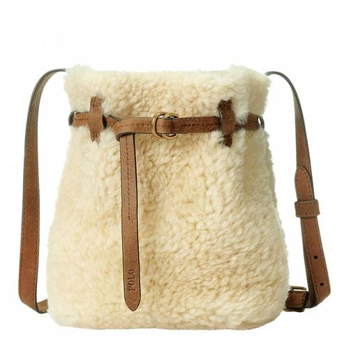 Cream Shearling Mini Bucket Bag - Polo Ralph Lauren - Modalova