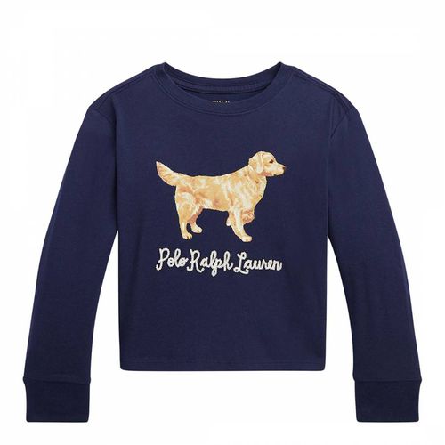 Younger Girl′s Animal Logo Long-Sleeve Cotton T-Shirt - Polo Ralph Lauren - Modalova