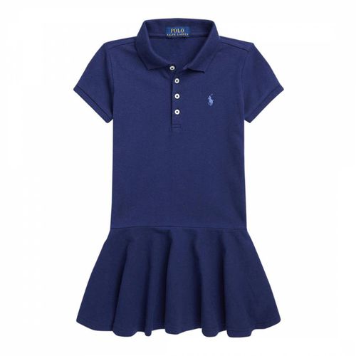 Younger Girl′s Dark Pleated Cotton Polo Dress - Polo Ralph Lauren - Modalova