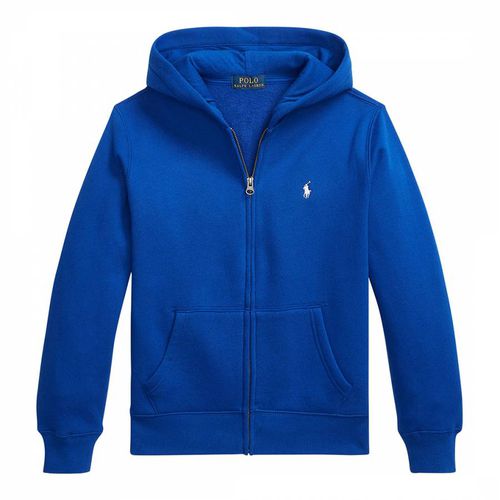 Older Boy′s Royal Zipped Cotton Blend Hoodie - Polo Ralph Lauren - Modalova