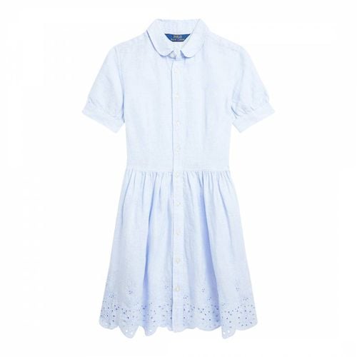 Older Girl′s Light Embroidered Linen Shirtdress - Polo Ralph Lauren - Modalova