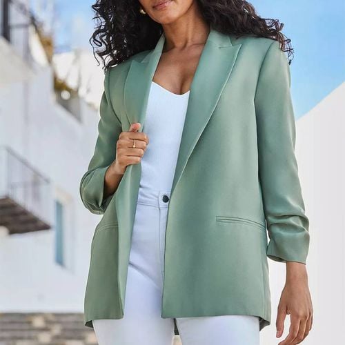 Sage Relaxed Fit Longline Blazer - SOSANDAR - Modalova