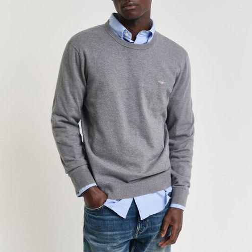 Grey Crew-Neck Cotton Sweatshirt - Gant - Modalova