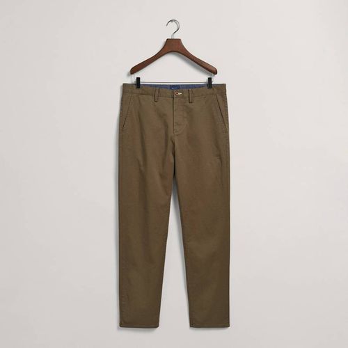 Khaki Allister Twill Chino Trousers - Gant - Modalova