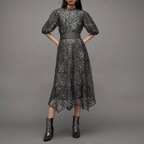 Grey Camila Broderie Dress - AllSaints - Modalova