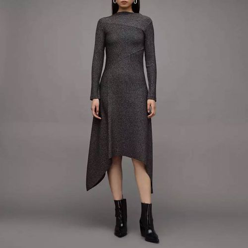 Grey Gia Sparkle Dress - AllSaints - Modalova