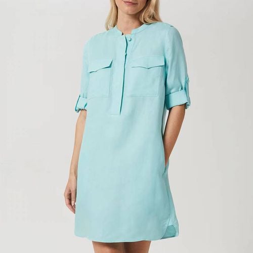 Blue Milla Linen Blend Dress - Hobbs London - Modalova