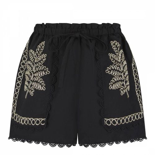 Black & Gold Izzie Shorts - Pranella - Modalova