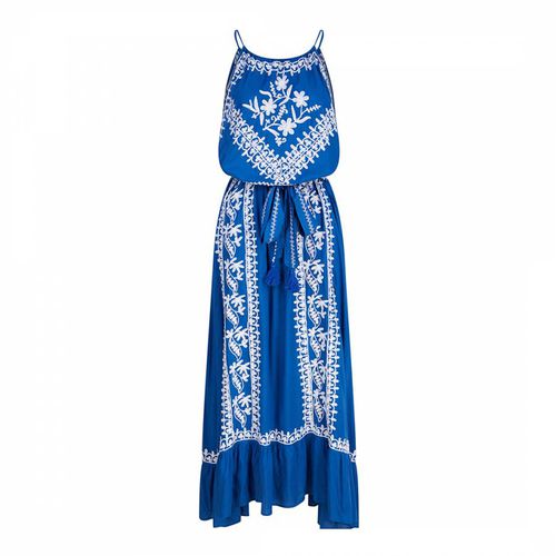 Blue Poppy Maxi Dress - Pranella - Modalova