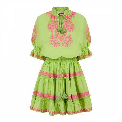 Lime & Pink Amar Dress - Pranella - Modalova