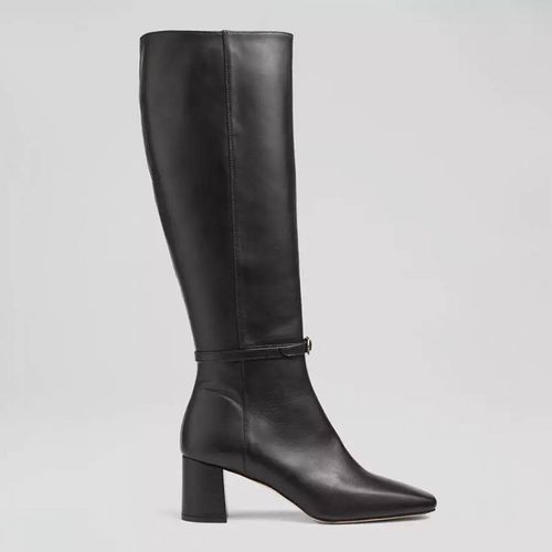 Sylvia Leather Buckle Detail Heeled Long Boots - L K Bennett - Modalova