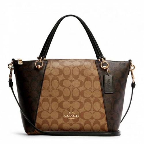 Signature Beige Signature Blocking Kacey Satchel - Coach - Modalova