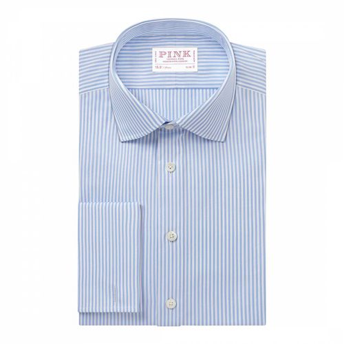 Blue Slim Fit Poplin Cotton Shirt - Thomas Pink - Modalova