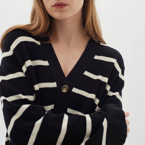 Black/White Stripe Cashmere Blend Cardigan - Inwear - Modalova