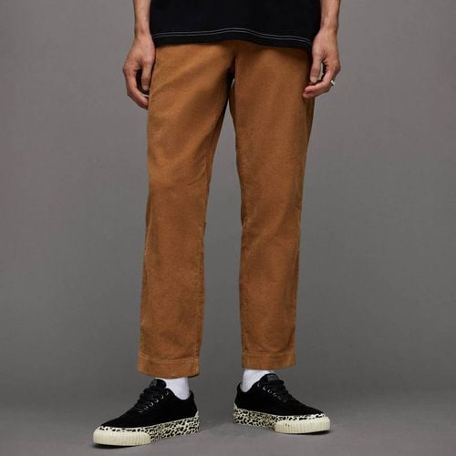 Brown Sleid Ribbed Trousers - AllSaints - Modalova