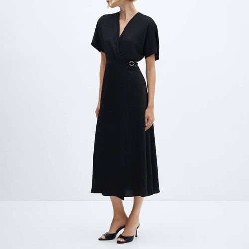 Black Wrap Dress - Mango - Modalova