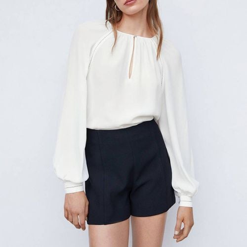 White Raglan-Sleeve Blouse - Mango - Modalova