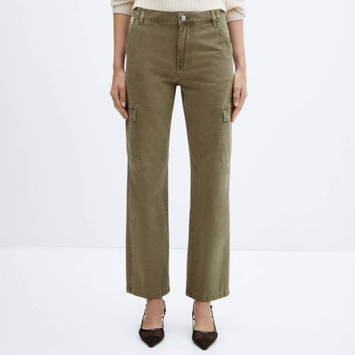 Green Pocket Cargo Jeans - Mango - Modalova