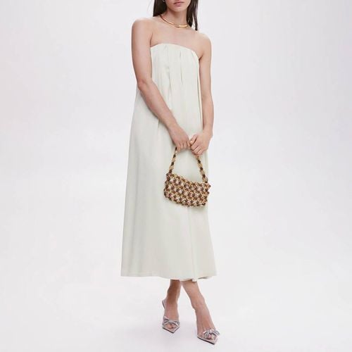 Beige Strapless Dress - Mango - Modalova